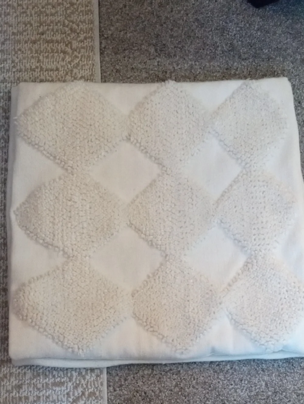 Cozy Cream Decorative Throw Pillow Cover Pair Soft Textured Design